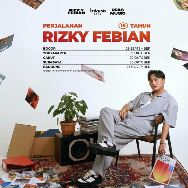 Febian CATAT! 10 Tahun Rizky Febian Bakal Tour Konser di 10 Kota di Indonesia ...